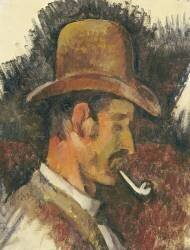 Homme avec Pipe (Paul Cézanne) - Muzeo.com