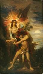 Jacob et l'ange (Gustave Moreau) - Muzeo.com