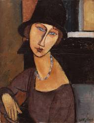 Jeanne Hebuterne portant un chapeau (Amedeo Modigliani) - Muzeo.com