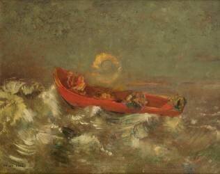 La barque rouge (Odilon Redon) - Muzeo.com