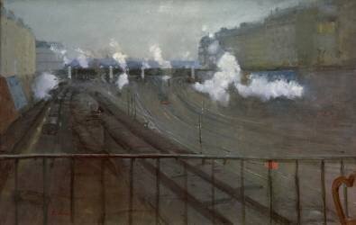 La Gare Saint-Lazare (Paul César Helleu) - Muzeo.com