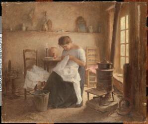 La lingère (Léon Delachaux) - Muzeo.com