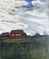 La maison rouge (Edvard Munch) - Muzeo.com