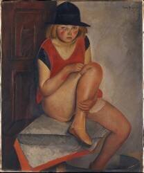 La modèle (Boris Dmitrievich Grigoriev) - Muzeo.com
