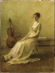 La Musicienne (Thomas Wilmer Dewing) - Muzeo.com