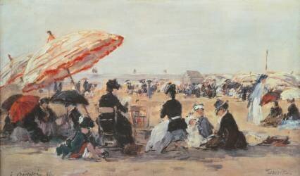 La plage (Eugène Boudin) - Muzeo.com