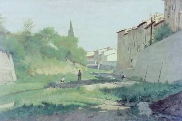 La Rivière Mugnone (Odoardo Borrani) - Muzeo.com