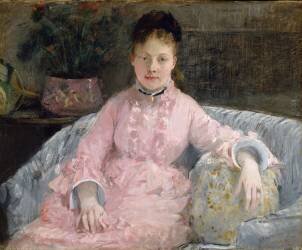 La robe rose (Berthe Morisot) - Muzeo.com