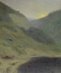 Paysage au crépuscule (Maurice Chabas) - Muzeo.com