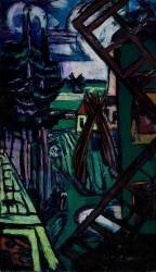 Grand paysage de Laren avec moulin à vent (Max Beckmann) - Muzeo.com