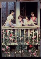 Le Balcon (Eugene Von Blaas) - Muzeo.com