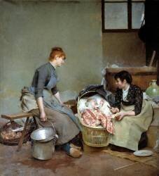 Le Berceau (Auguste Pinchart) - Muzeo.com