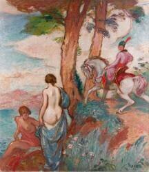 Le Cavalier persan (Georges D'Espagnat) - Muzeo.com