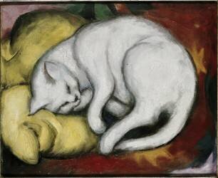 Le chat blanc (Franz Marc) - Muzeo.com
