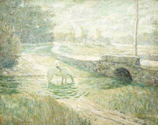 Le cheval blanc (Ernest Lawson) - Muzeo.com