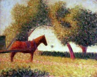 Le cheval harnaché (Georges Seurat) - Muzeo.com