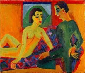 Le couple (Ernst Ludwig Kirchner) - Muzeo.com