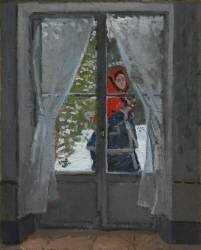 Le foulard rouge (Claude Monet) - Muzeo.com