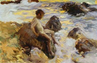 Le garçon dans les Breakers (Joaquin Sorolla y Bastida) - Muzeo.com