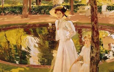 Le jardin (Joaquin Sorolla y Bastida) - Muzeo.com