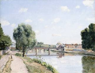 Le pont ferroviaire (Camille Pissarro) - Muzeo.com
