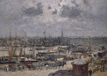 Le Port de Bordeaux (Eugène Boudin) - Muzeo.com