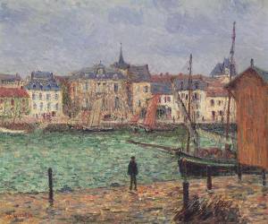 Le port de Pornic, Marée haute (Gustave Loiseau) - Muzeo.com