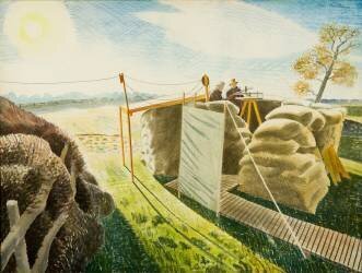 Le poste d'observation (Eric Ravilious) - Muzeo.com