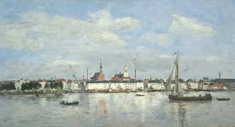 Le quai d'Anvers (Eugène Boudin) - Muzeo.com