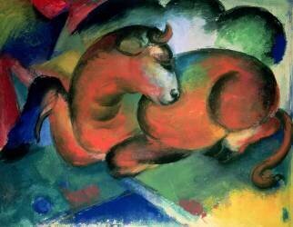 Le taureau rouge (Franz Marc) - Muzeo.com