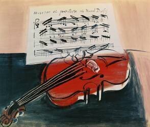 Le violon rouge (Raoul Dufy) - Muzeo.com