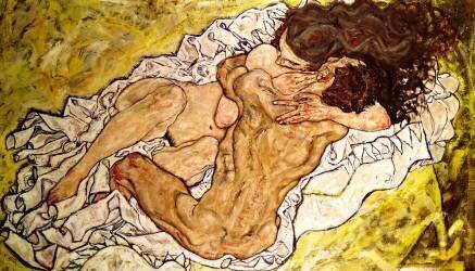 L'étreinte (Egon Schiele) - Muzeo.com