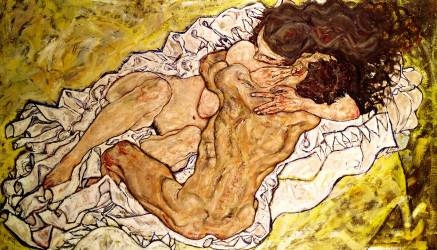 L'étreinte (Egon Schiele) - Muzeo.com