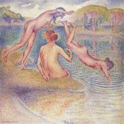 Les baigneuses (Henri-Edmond Cross) - Muzeo.com
