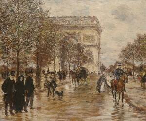 Les Champs Elysees (Jean-François Raffaelli) - Muzeo.com