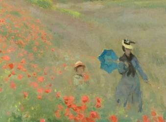 Les coquelicots (détail) (Claude Monet) - Muzeo.com