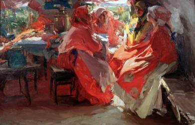 Les visiteurs (Abram Efimovich Arkhipov) - Muzeo.com
