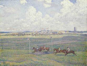 L'hippodrome de Boulogne-sur-Mer (Theo van Rysselberghe) - Muzeo.com