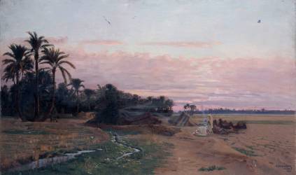 L'oasis de Biskra (Joseph-Félix Bouchor) - Muzeo.com