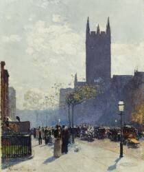 Lower Fifth Avenue (Childe Hassam) - Muzeo.com