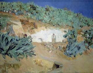 Maison gitane, Sacromonte, Grenade (Joaquin Sorolla y Bastida) - Muzeo.com