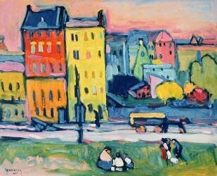 Maisons à Munich (Wassily Kandinsky) - Muzeo.com