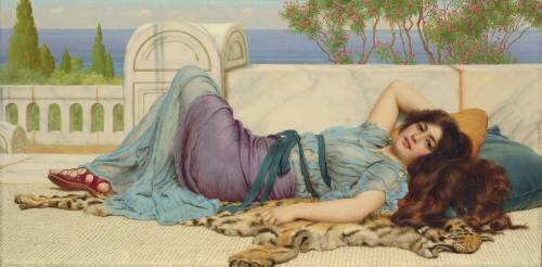 Malice et Repos (John William Godward) - Muzeo.com