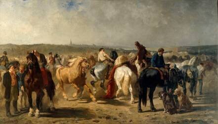 Marché aux chevaux (Evariste Vital Luminais) - Muzeo.com