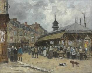 Marché de Trouville (Eugène Boudin) - Muzeo.com