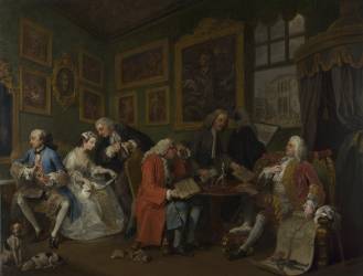 Mariage à la Mode : Le Contrat de mariage (William Hogarth) - Muzeo.com