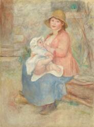 Maternité dit aussi L'Enfant au sein (madame Renoir et son fils Pierre) (Auguste Renoir) - Muzeo.com
