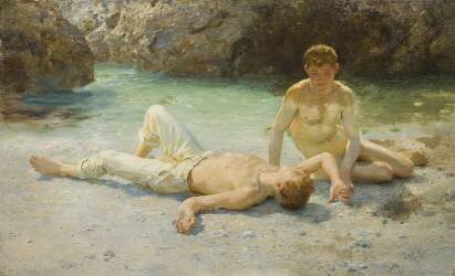 Chaleur de midi (Henry Scott Tuke) - Muzeo.com