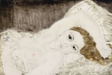 Nue allongée, 1923 (Tsuguharu Foujita) - Muzeo.com