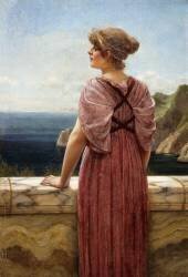 Observer l'Horizon (John William Godward) - Muzeo.com